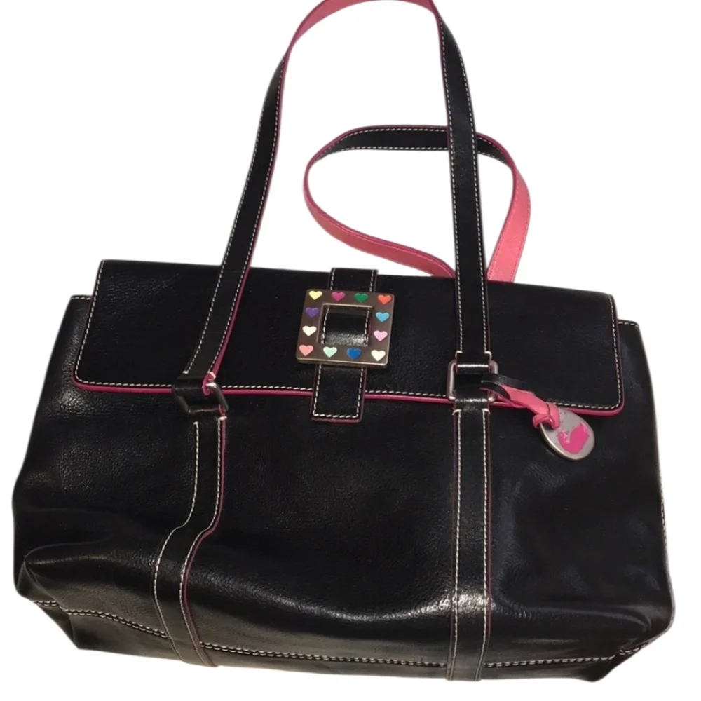 Dooney  & Bourke Vintage Leather  Pre-owned Bag Appox 15 In Wide 9 In Tall. - Picture 3 of 9